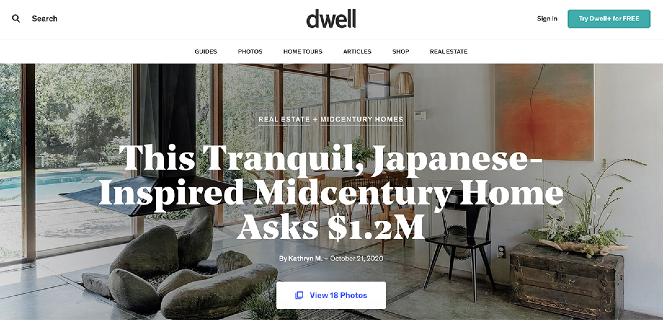 Tranquil, Japanese-Inspired Mid-Century Home