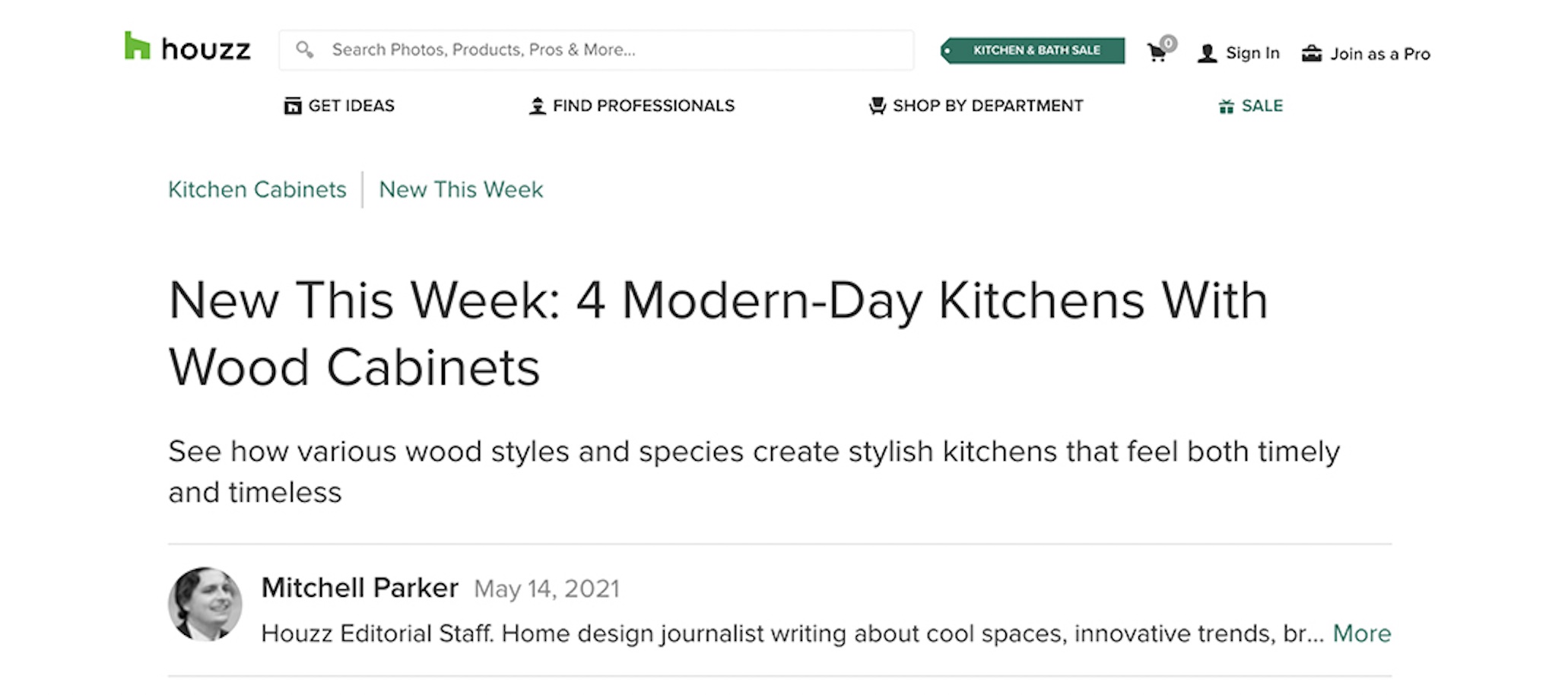 4 Modern-Day Kitchens With Wood Cabinets