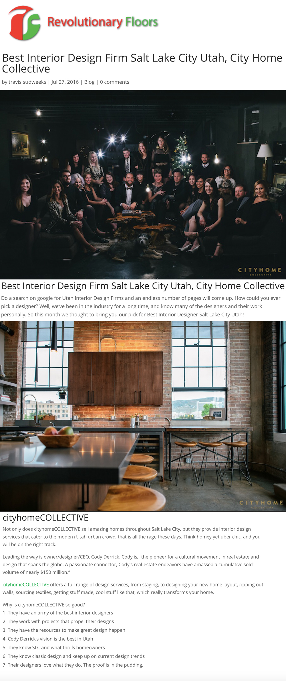 Best Interior Design Firm in SLC, cityhomeCOLLECTIVE