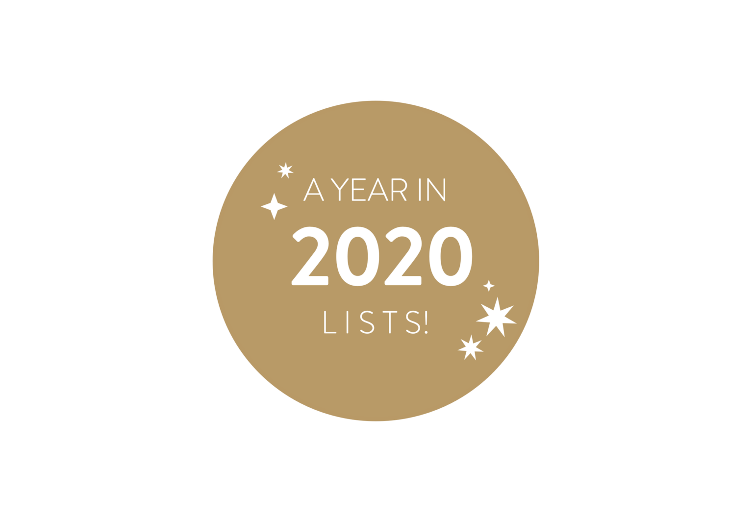 2020 | A Year in Lists